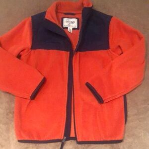 GAP Orange and Blue Color-Block Fleece Jacket